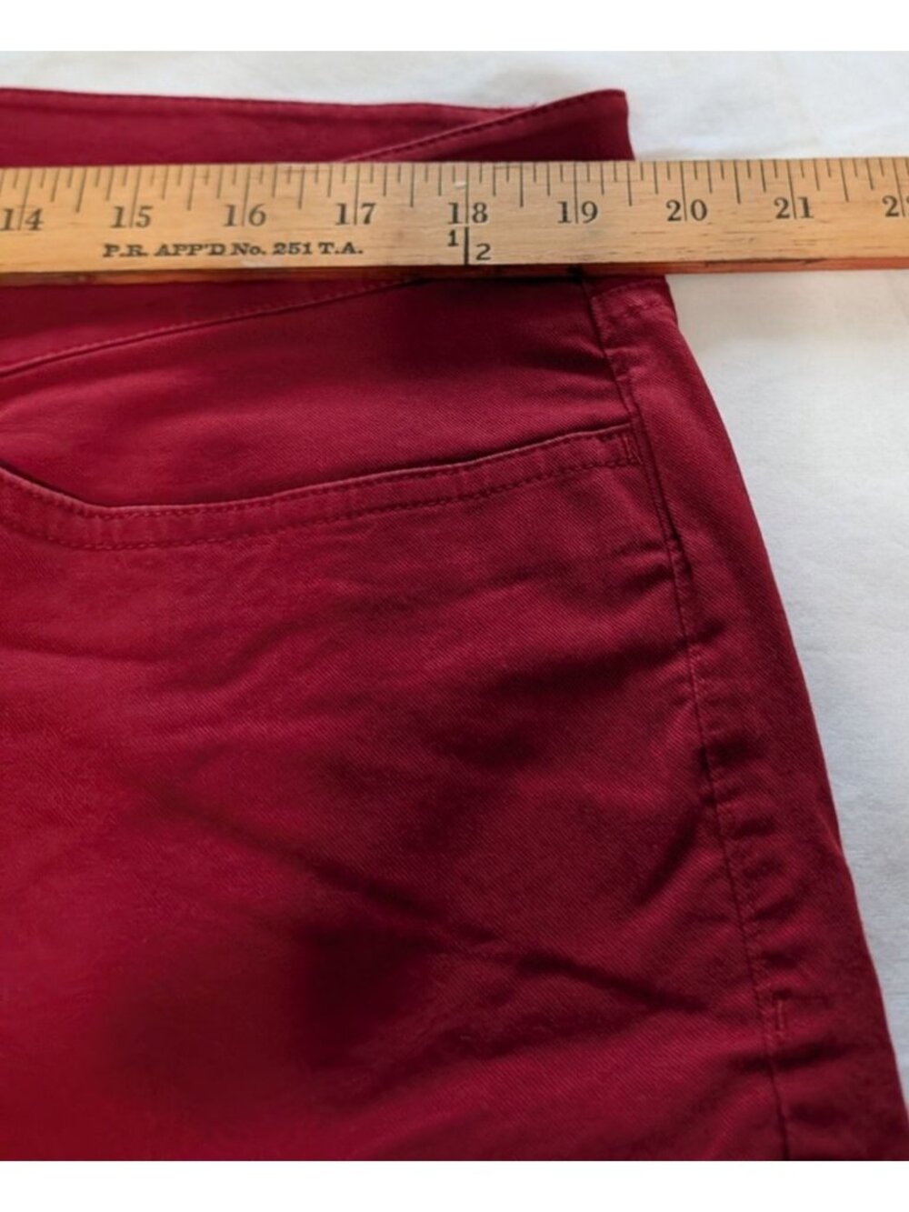 Eileen Fisher Organic Cotton Red Slim Ankle Jeans Sz 18 Eco-Friendly Stretch - Picture 14 of 15